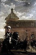 Diego Velazquez Prince Baltasar Carlos with the Count-Duke of Olivares at the Royal Mews oil painting on canvas